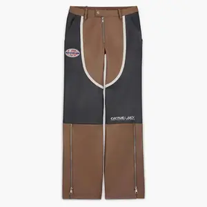 NIKE AIR JORDAN X TRAVIS SCOTT WOMENS LEATHER PANTS SIZE 12 BROWN/BLACK