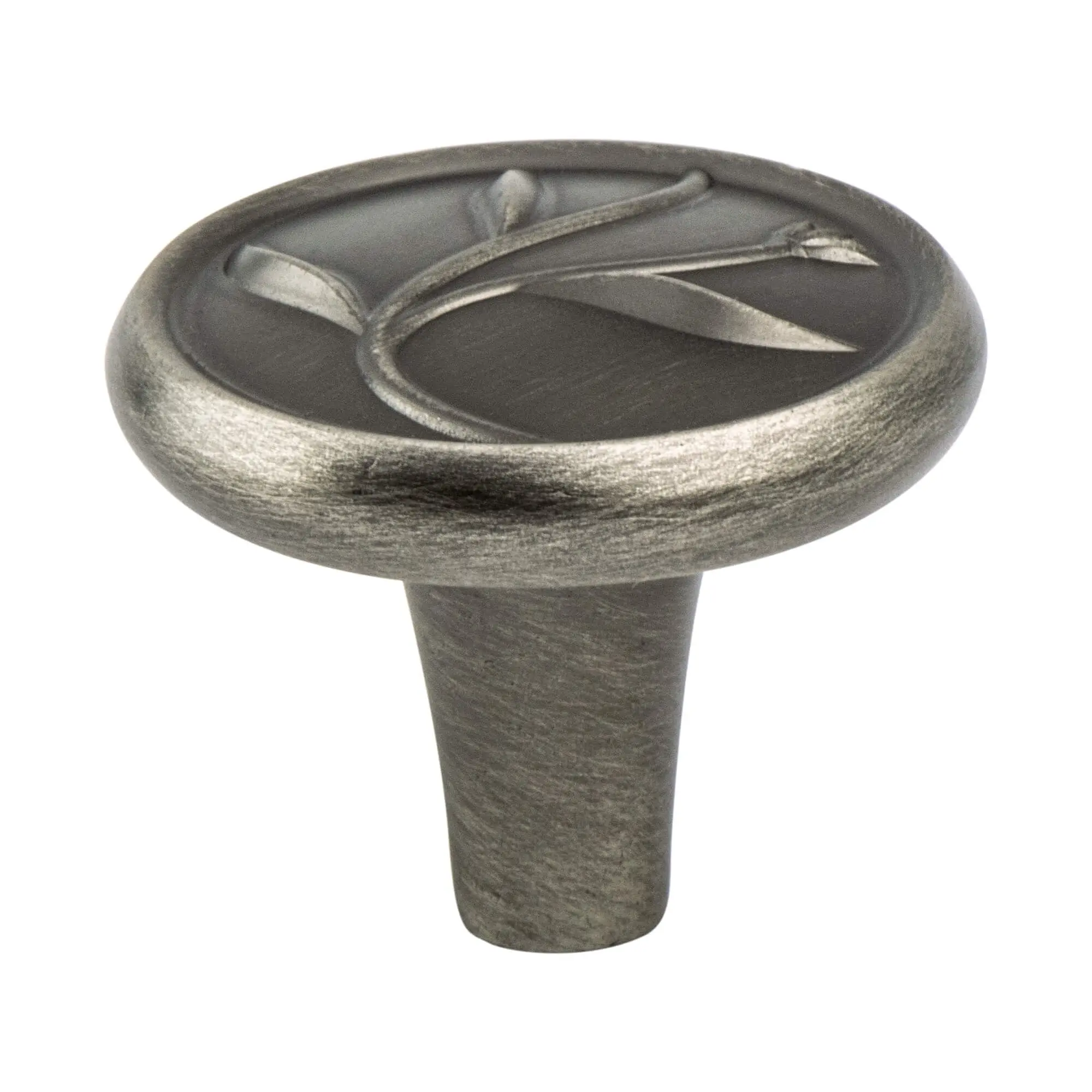 Berenson 4018-1VTN-P 1.375 in. dia. Art Nouveau Knob with Vintage Nickel