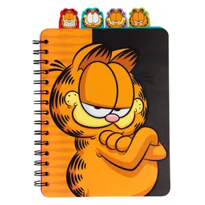 Garfield 4-Tab Spiral Notebook With 160 Dotted Sheets | 6 x 9 Inches