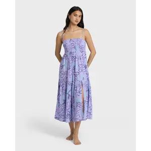 Tropical Daze Midi Dress - Twilight Blue