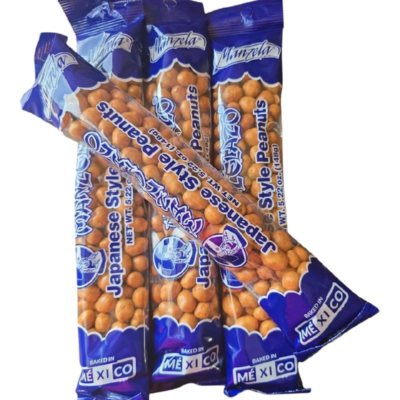 Manzela Japanese Style Peanuts 10 Bags of 5.22 oz (148g) - Sweet Snack