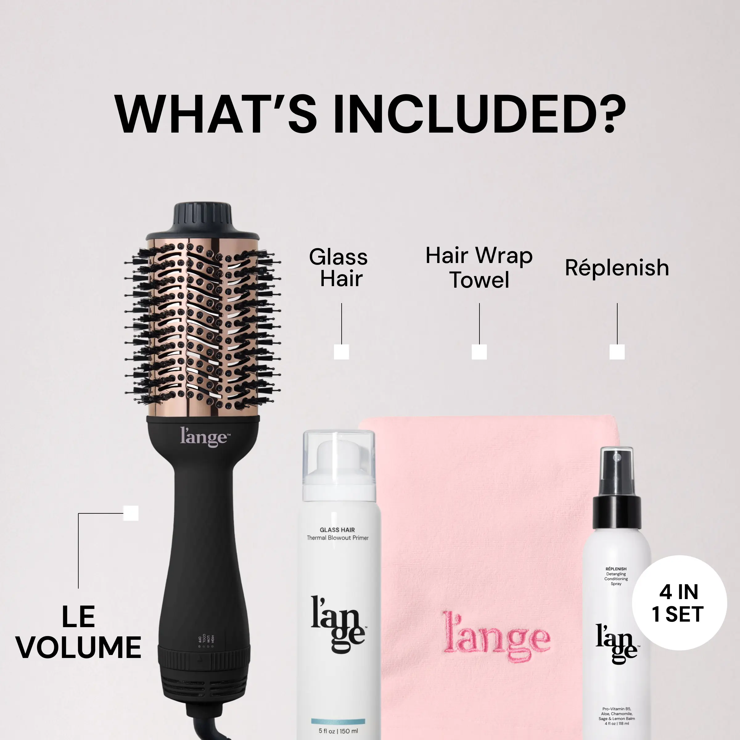 Blow All Out - Black 75mm / Blush Towel