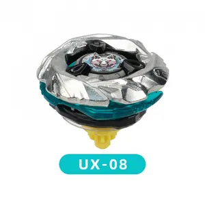 BEY X UX Series UX-08 Ice Prison Demon Wolf Attack Beyblade High burst impact, demon wolf claw blades, silver-black-blue color scheme, Ice Plains Demon Wolf + Hell theme design 4.8 cm (1.88 inches) Children's gift collectible toy
