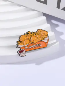 Pupeyes Puppy Nuggets Brooch Enamel Pins Funny Cartoon Fast Food Dog With Tomato Sauce Brooches Backpack Lapel Badge Jewelry Gift for Friends Friendship Clip