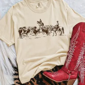 Cowboy Rodeo Western Horse Comfort Colors Shirt, western clothing, western cowgirl stuff, rodeo western outfit women, western graphic tees women, country concert outfits, western clothes tops, western shirts for women, women’s clothing merch shirts