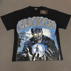 Tshirt Graphic Print Cotton High Street American Style Round Neck Short Sleeve Casual Daily Wear Party For Men Women Unisex Trendy Fashion Top