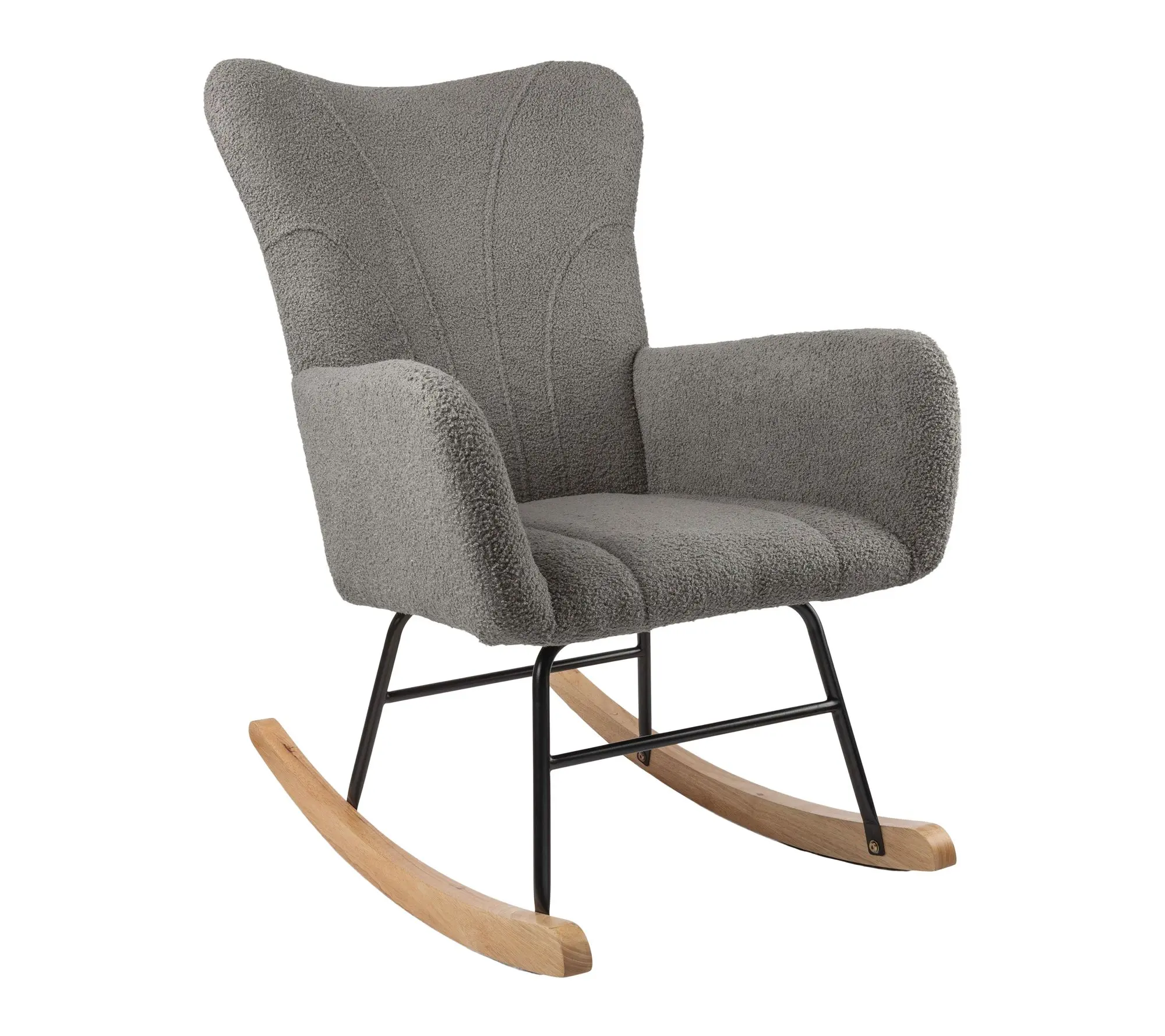 Lavish Home Rocking Chair Teddy Fabric Upholstered Chair