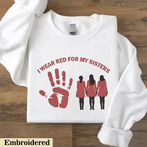 Show Your Support for MMIW - Embroidered Awareness T-Shirt american native more stolen sister shirt