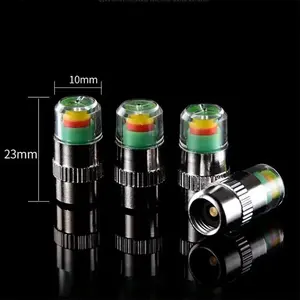 4 PCS Car Tire Pressure Monitor Valves 36PSI 2.4Bar with Mini Wrench & Lock Cylinders for Cars Motorbikes Bicycles, Automotive Maintenance Tools