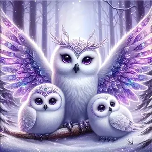 Owl Pattern DIY Diamond Arts Colorful Painting Kit without Frame, DIY 5D Diamond Arts Colorful Painting Kit, Wall Art Decor for Home Bedroom