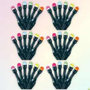 Home Herage Luminations Christmas Holiday Party Lights, Twinkly Smart App Control, 33-Foot String, Straight Wrapped Dome, 100 RGB LED Bulbs (6 Pack)