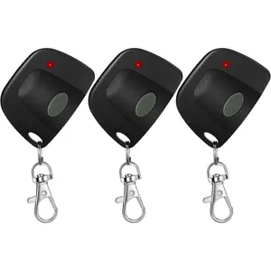 3 count 8 Dip  310mhz Garage Door Remote Compatible with Linear Delta 3 (DT DTA DTD DTC DNT00002A) Gate Opener Remote with  (Black,Grey Button)