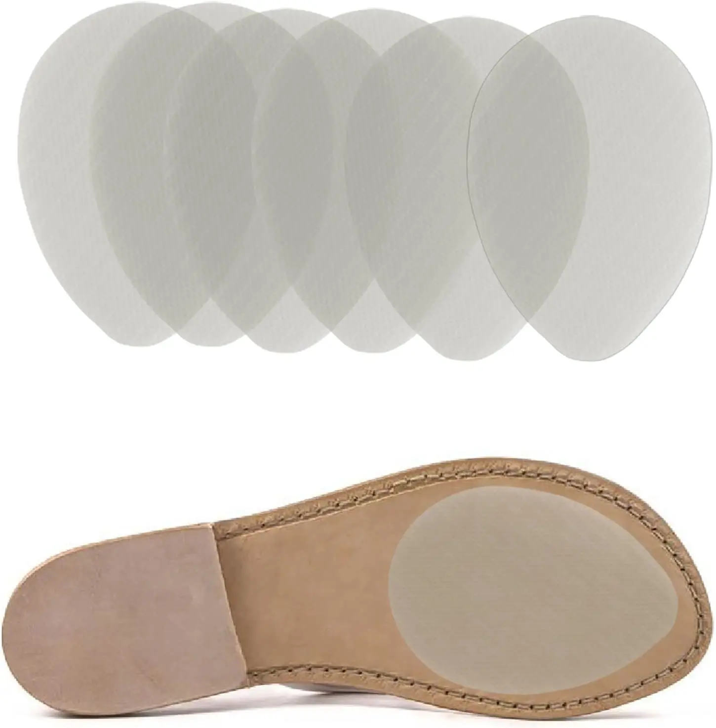 Silicone Leather Footwear Sole Protectors with Foot Pads, Adhesive Non-Slip Shoe Grips & Shoe Insoles for High Heels, Walking (3 Pairs)