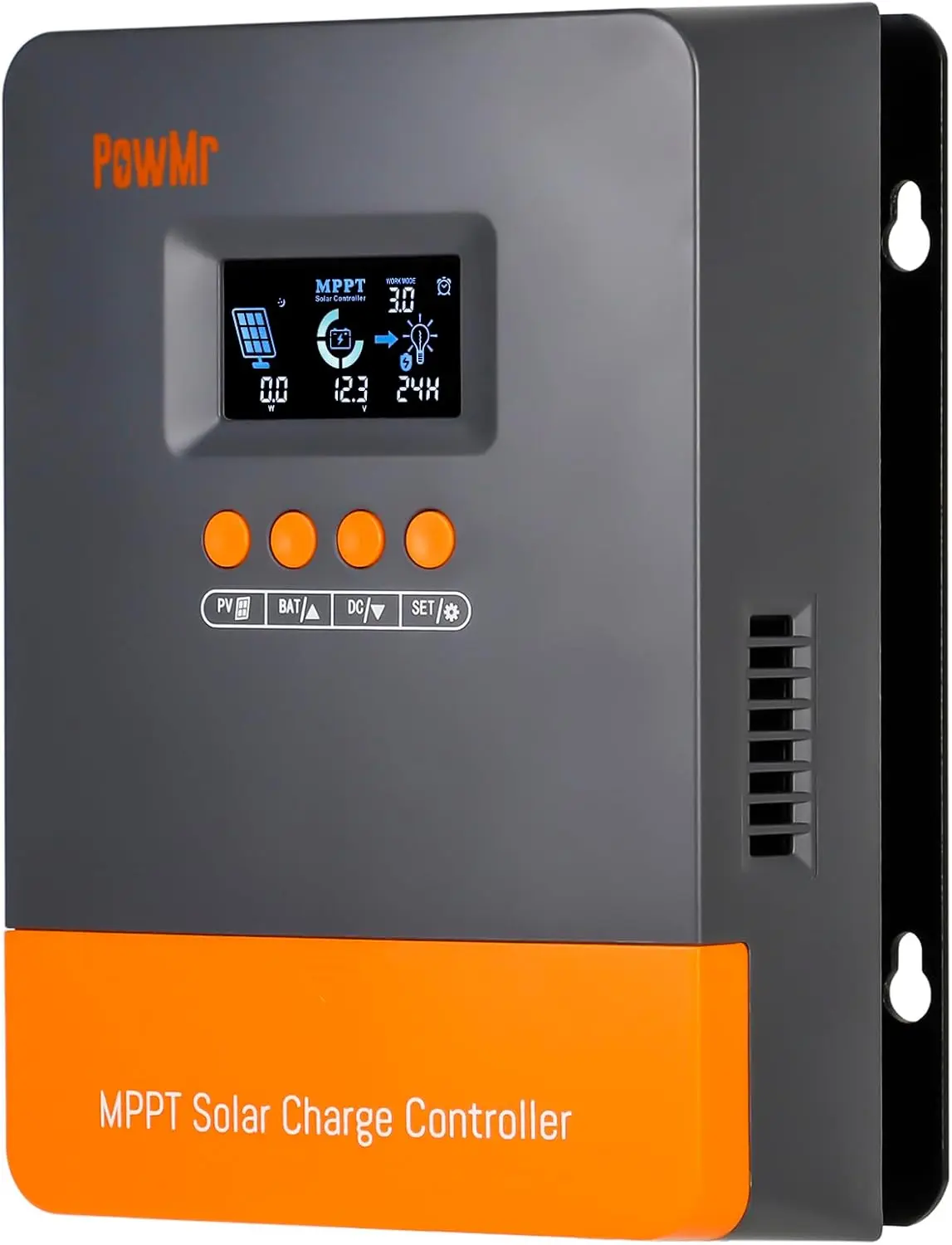 PowMr MPPT 60A Solar Charge Controller 12V/24V/36V/48V (lead-acid and lithium battery, User customize) Auto【Parallel Version】 Home