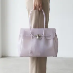 Handbag, TPU transparent jelly bag, shoulder bag, tote bag.