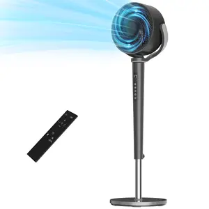TMWINGS Pedestal Fan for Bedroom, 5-in-1 Multi-Mode Smart Fan with 16 Speeds, 3D 120° Horizontal & Vertical Oscillation, Remote Control, 12H Timer, Ultra-Quiet ≤23dB, 50W Energy-Saving, LED Display, Adjustable Height for Living Room Office Gym