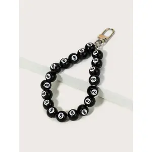 Unisex Street Trend Billiard Design Bag Charm, Cute Trendy Beaded Bag Ornaments, Chic Novelty Bag Charm for Daily Decor, Purse Accessories