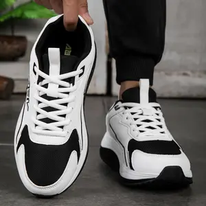 Men’s Arch Support Casual Walking Sneakers - Orthopedic Comfort Shock-Absorbing Gym Exercise Shoes with Breathable Mesh Fabric, TPU Patchwork, Non-Slip Thick Cushion Outsole, Plantar Fasciitis Relief & Street Style Design for Adult Males