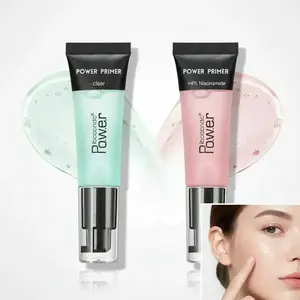 Hydrating Makeup Primer Gel Bundle, 2 Counts/set 24ml Lightweight Moisturizing Face Primers in Mint Green and Light Pink for All Skin Types, Cosmetics Primer