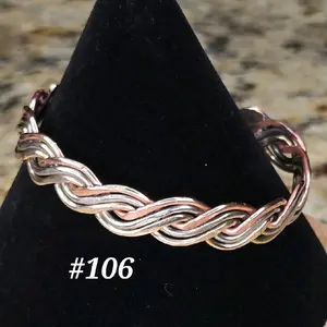 #106 - Pure Copper SS SB 5" x 1/2" Cuff Bracelet – Handmade Artisan Jewelry – Unisex – Gift Ready