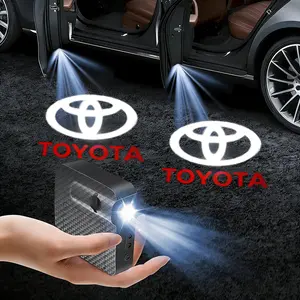 2PCS For Toyota Door Projector Lamp Laser Light New Crystal City Welcome Light Car Decoration Ambient Light(Battery Not Included)