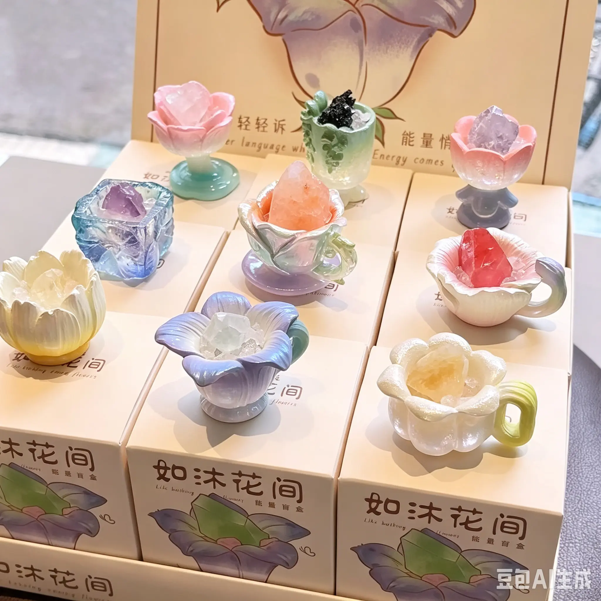 Creative Crystal Design Resin Craft Energy Box Blind Box Toy Desktop Decoration Mainland China Material Resin Toy Category Wedding Souvenir Holiday Gift