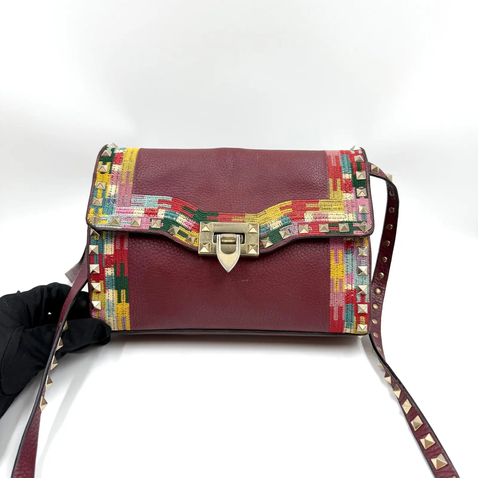 Pre-owned Valentino As Shown Crossbody Bags HZ 6316 Rockstud crossbody bag 26.07.14