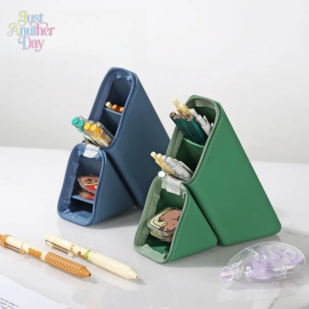 High-Value Silicone Pen Case, Large Capacity Standing Design, Portable  Expandable Storage Solution, Ideal for School Office Supplies