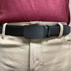 【Flash Sale】Men's Cowhide Elastic Adjustable Waist Leather Belt, Modern Easy-Release Ratchet Buckle, Elegant Design for Dress & Casual Wear, Men's Accessories, Gifts for Boyfriend, Gift Box Included, Leather Belts, Adjustable Waist Belt,summerwins summerw