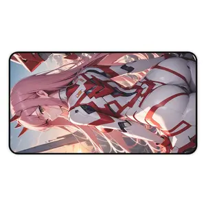 Darling in the Franxx Gaming Mouse Pad Non-Slip Large Desk Mat for Anime Fans Mecha Anime Accessories Zero Two Gift