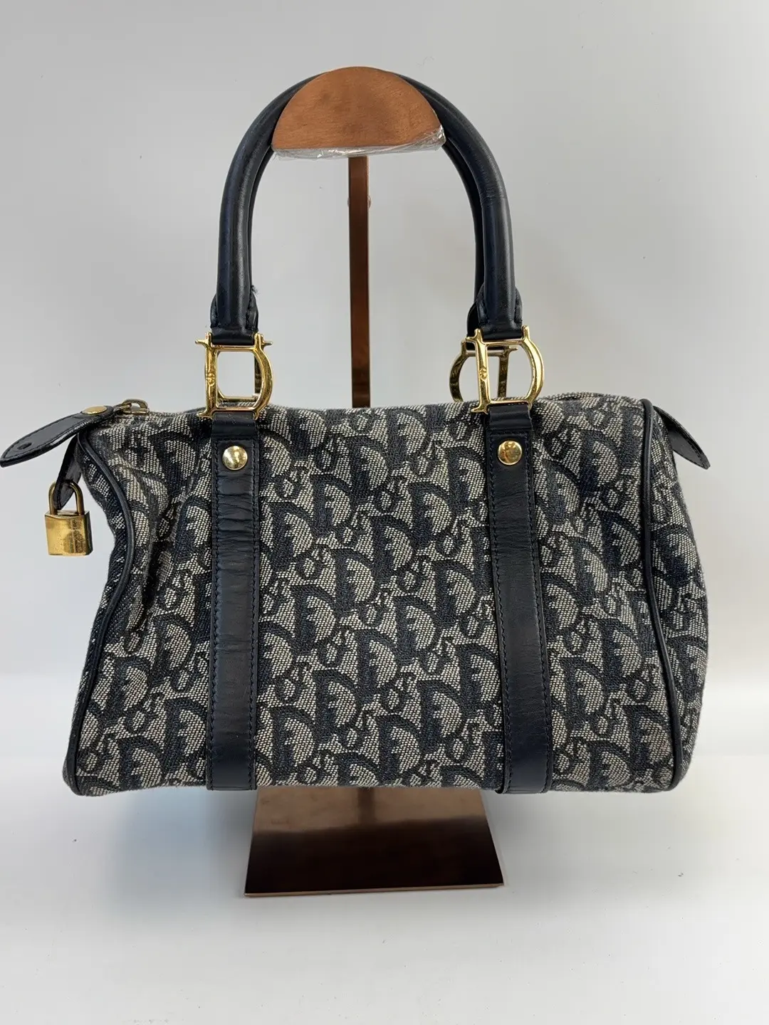 Pre-owned Dior Trotter Crossbody Bags Christian Vintage Monogram Boston 25 Handbag