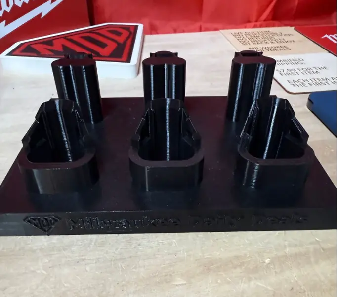 MDD 3D M12 3x3 -Tool/Battery Holder Black Chuck