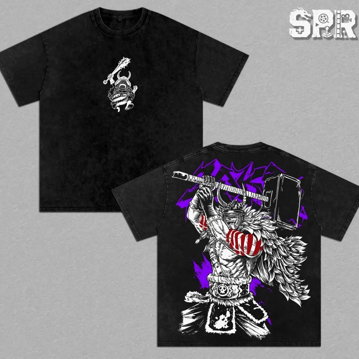 Prince of Elbaf - OP Graphic Tee Vintage Washed Shirt Unisex Streetwear Anime Merch Giant Warrior Tee Anime T-Shirt Gift for Anime Lovers 9BF