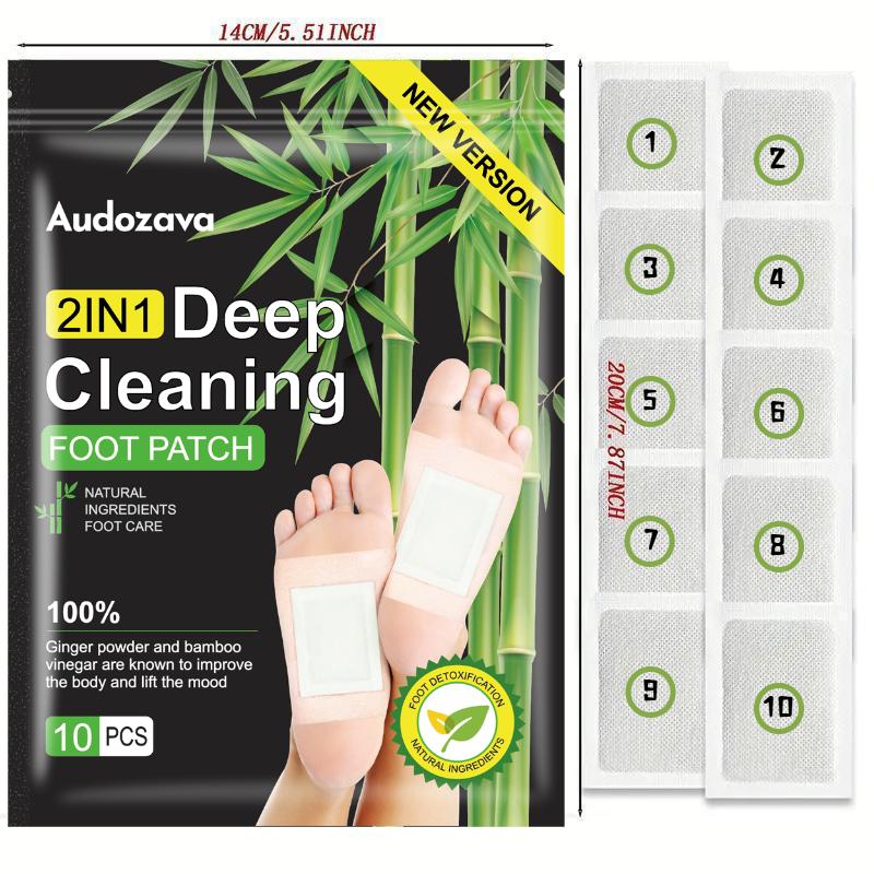 10/20/40pcs Natural Ginger & Bamboo Vinegar Detox Foot Patches  – Infused with Bamboo Charcoal for Deep Cleansing & Mood Boosting | Premium Herbal Foot Pads