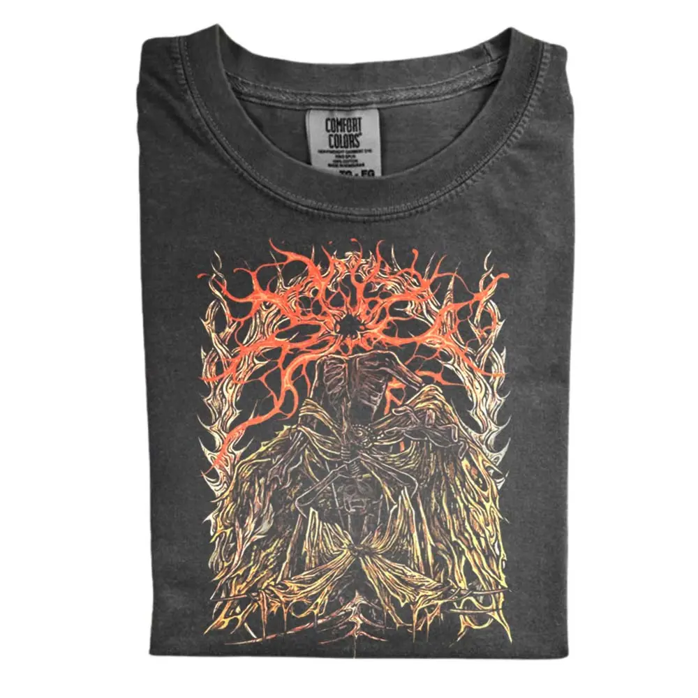The Drippy Souls Midra Lord of Frenzied Flame Comfor Color, Distressed Gamer Gift, Retro Wolf Knight Shirt for Men Women, Fantasy Fan Apparel, Gift for Men, Gift for Women, Crew Neck T-shirt, Trending T-shirt