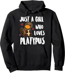 Just A Girl Who Loves Platypus Funny Platypus Costume Pullover Hoodie