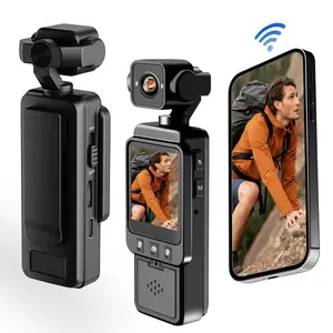 2026 NEW HD Pocket Action Camera 1.54-inch Screen WIFI HD Video Recorder, Multifunction HD Recorder with 360 Rotatable Vlogging Camera IR Night Vision Free 32GB Memory Card for Family Outdoor Sports