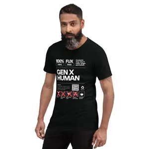 100% GenX FAFO Zero Fux Rick Roll QR Code T-Shirt Menswear