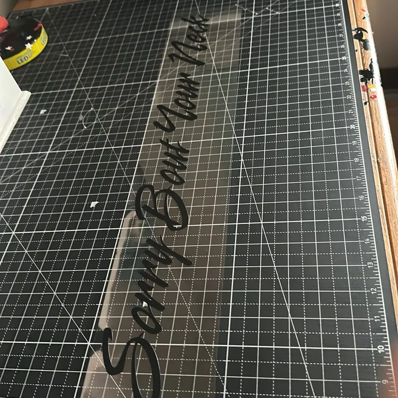 Sorry bout your neck truck or car decal in weatherproof vinyl Sorry bout your neck truck or car decal in weatherproof vinyl