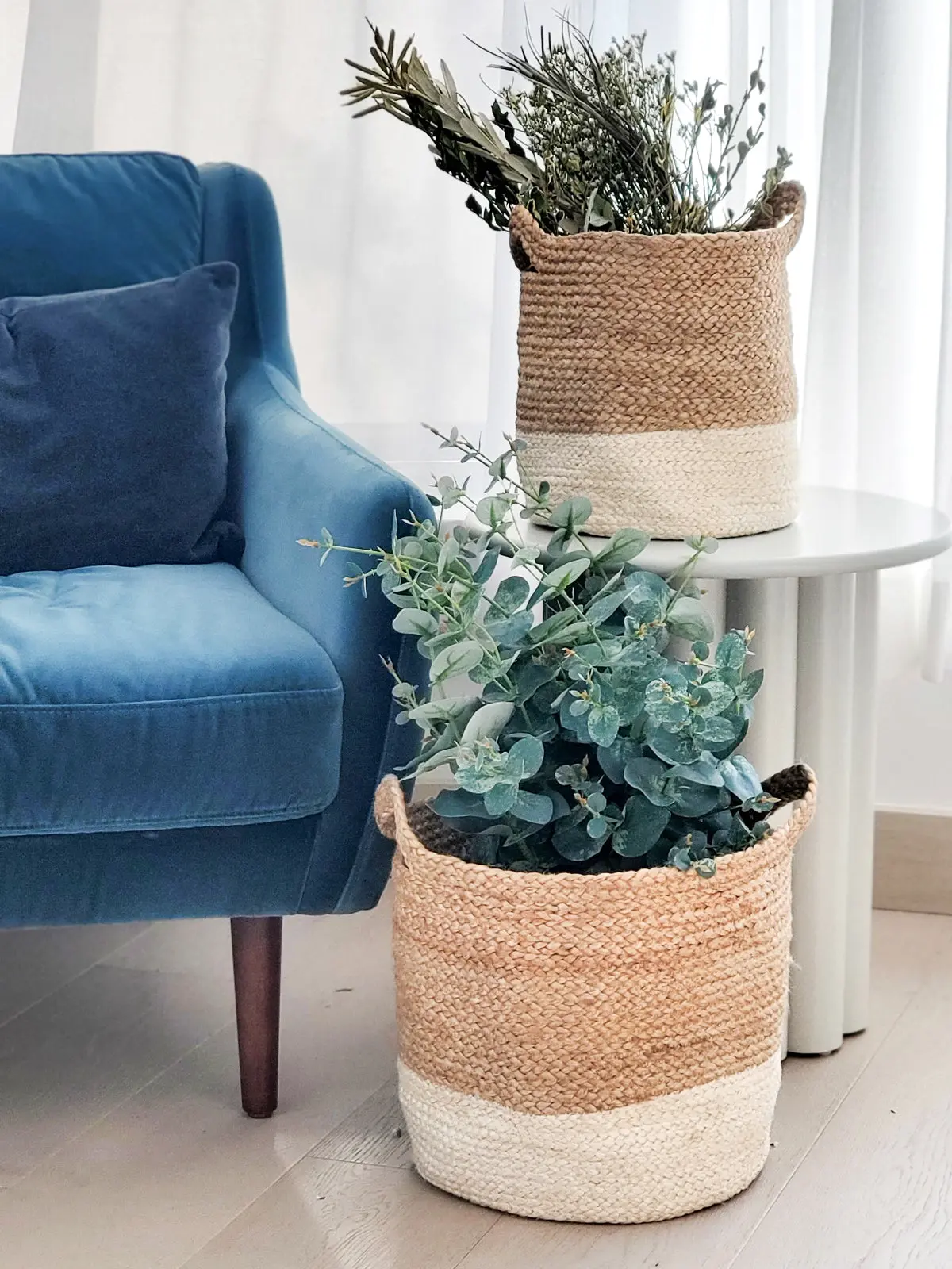 Kata Handwoven Jute Storage Baskets | Set of 2