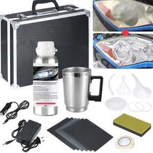 Headlight Restoration Kit, Car Headlight Polishing Repair Kit with 200ml Repair Fluid for Headlight Repair from Yellowing, Fogging, Oxidation