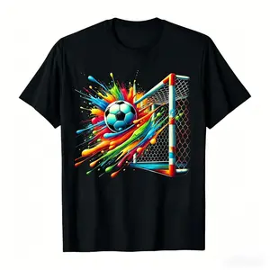 Men’s Football Goalpost Graphic T-Shirt| Ultra-Soft Premium Cotton Tee| Breathable Comfortable Athletic Shirt| Game Day Fan Gear| Casual Sport Streetwear Top