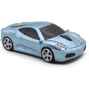 Wireless Mouse Sports Car Mouse Computer Optical Mice for PC Laptop MAC (Light Blue)