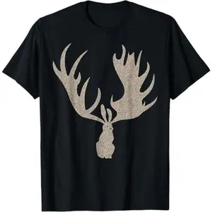 Jackalope Rabbit with Moose Antlers T-Shirt