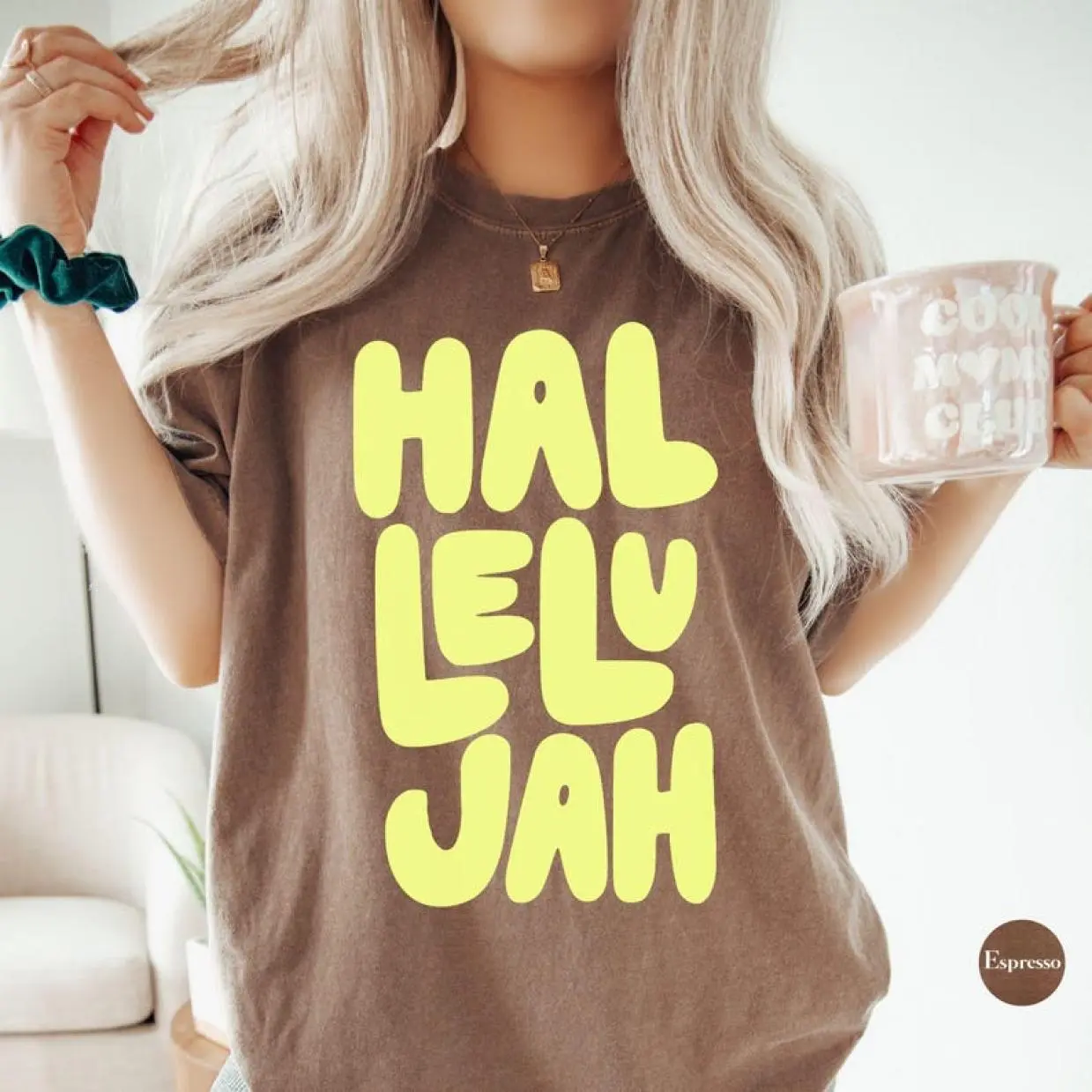 Hallelujah Comfort Colors® Shirt | Jesus Christian Faith TShirt | Christianity Godly Tee | Church Meeting Camp Shirt Tee | Catholic Shirt, Classic Fashion, Fits Every Occasion, Must-Have Basic, Always Handy