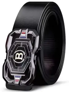 Men's Leather Belt Automatic Buckle, Business Casual Durable Waistband, Trendy Fashionable New Design, All Seasons Wear
