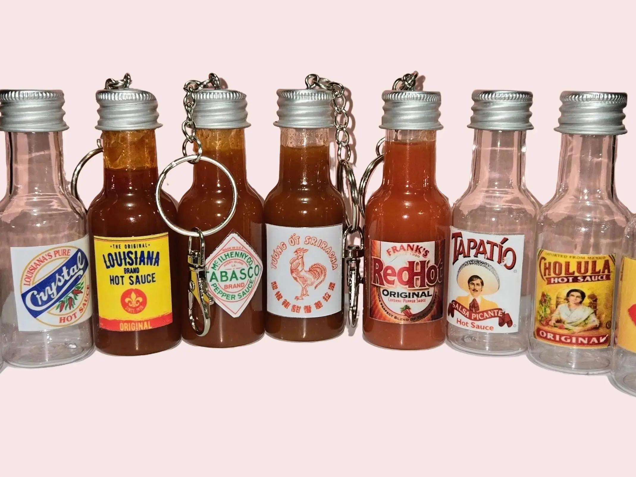 Hot Sauce Bottle Keychain (Empty)