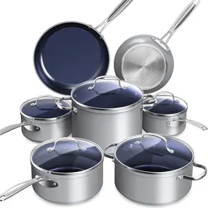 PFAS-Free Ceramic Non-Stick Cookware That Cooks Evenly and Cleans Easily (12-Piece Set)