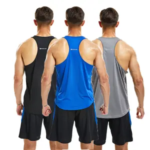 3 Pack Men's Sports Tank Tops Sleeveless Quick Drying Training suitness Shirts suitness Muscle Y-shaped Back T-shirts