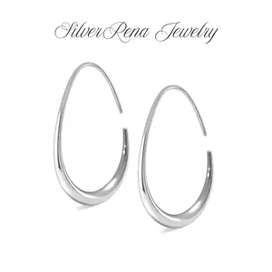 S925 Mother's Day Stylish 18K Gold Plated Huggie Earring, Minimalist Sterling Silver Dangle Drop Earrings, Elegant Style Jewelry for Women, Perfect for Daily Wear and Party, Hypoallergenic Earrings Best Gift to Lover or Girls, Birthday Gift